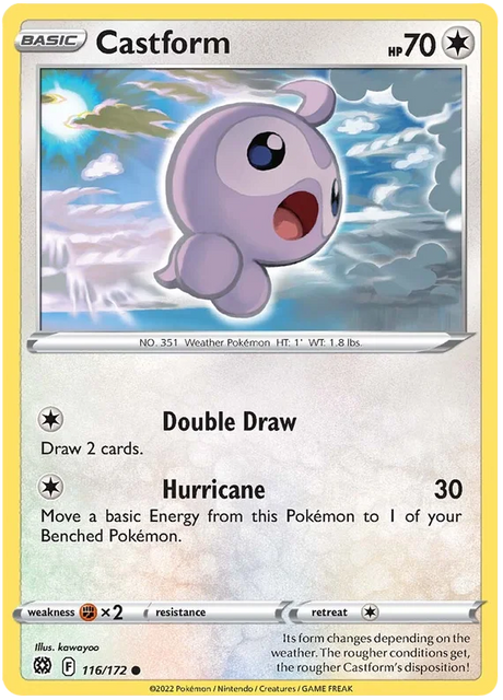 Castform Brilliant Stars Pokemon Card Singles 116/172