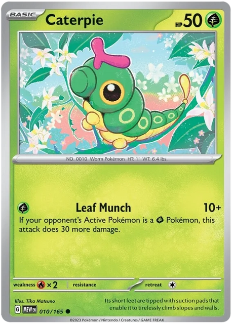 Caterpie 151 Single Pokemon Card