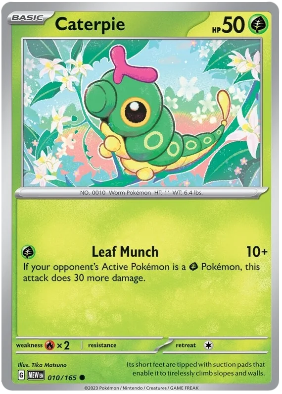 Caterpie 151 Single Pokemon Card