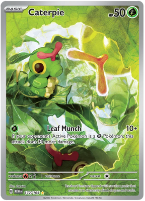 Caterpie Illustration Rare 151 Single Pokemon Card