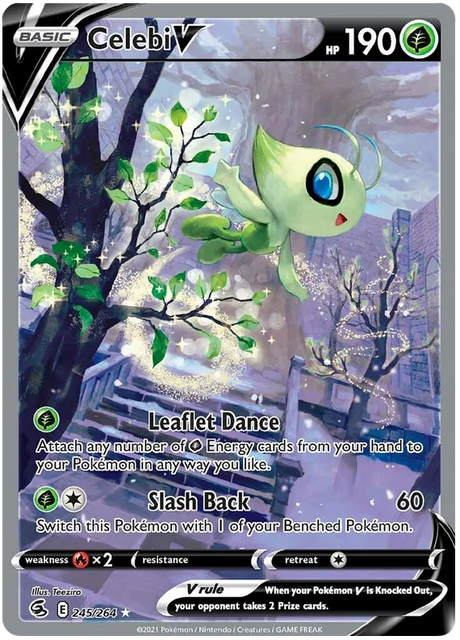 Celebi V Fusion Strike Pokemon Card Singles 245/264