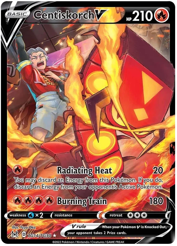 Centiskorch V Lost Origin Trainer Gallery Pokemon Single Card TG14/TG30