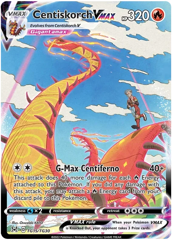 Centiskorch VMAX Lost Origin Trainer Gallery Pokemon Single Card TG15/TG30