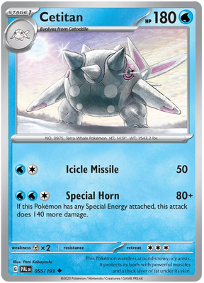 Cetitan Paldea Evolved Single Pokemon Card