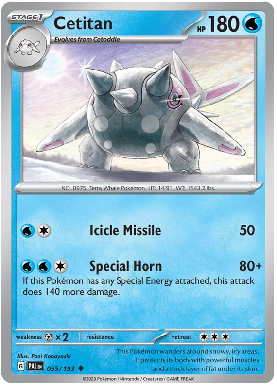 Cetitan Paldea Evolved Single Pokemon Card