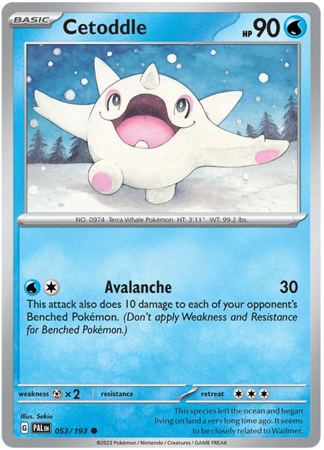 Cetoddle 053 Paldea Evolved Single Pokemon Card