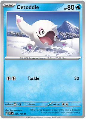 Cetoddle 058 Scarlet & Violet Base Set Pokemon Card Single