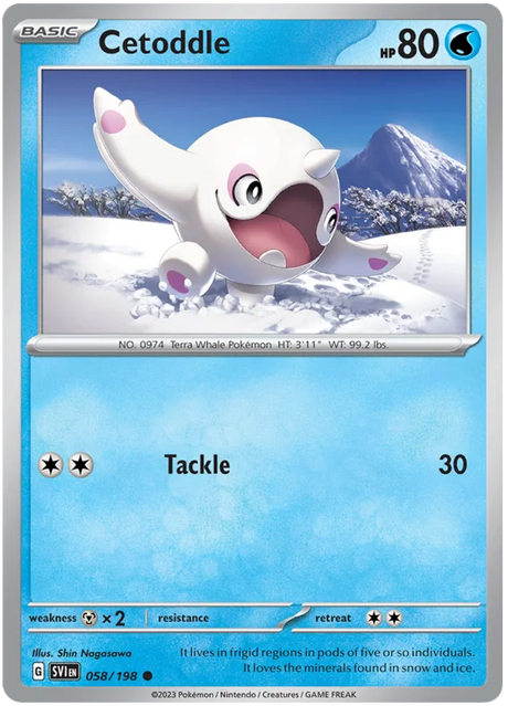 Cetoddle 058 Scarlet & Violet Base Set Pokemon Card Single