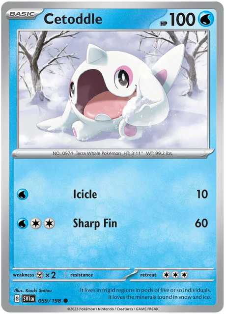 Cetoddle 059 Scarlet & Violet Base Set Pokemon Card Single