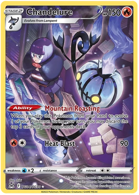 Chandelure Lost Origin Trainer Gallery Pokemon Single Card TG04/TG30