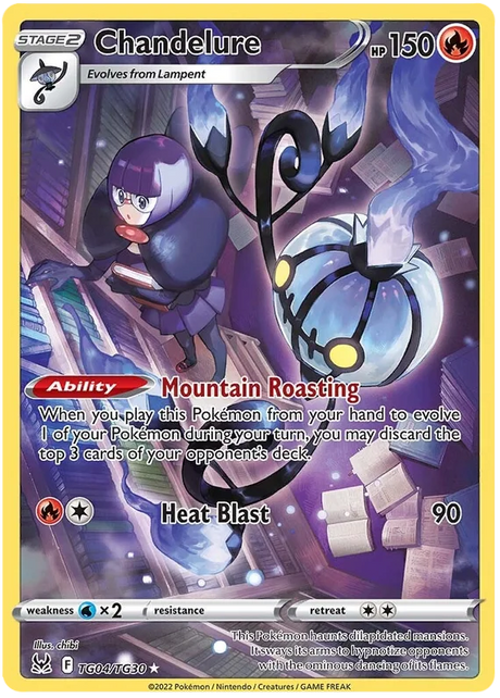 Chandelure Lost Origin Trainer Gallery Pokemon Single Card TG04/TG30