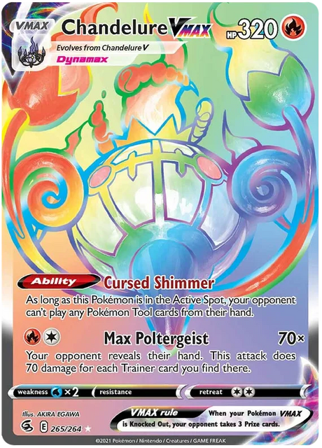 Chandelure VMAX Fusion Strike Pokemon Card Singles 265/264