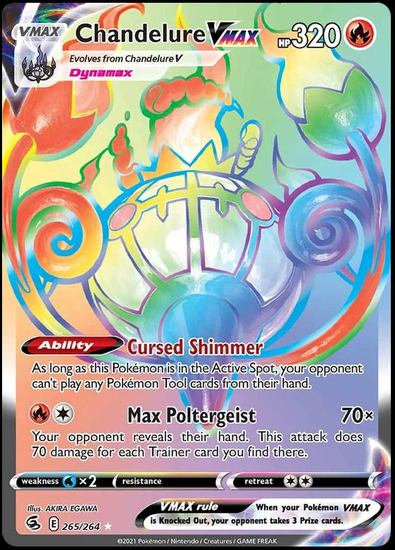 Chandelure VMAX Fusion Strike Pokemon Card Singles 265/264