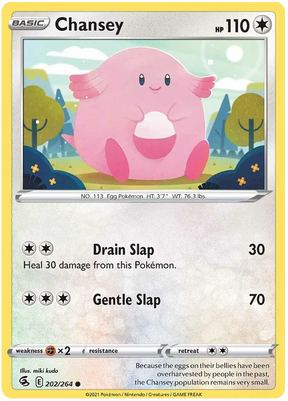 Chansey Fusion Strike Pokemon Card Singles 202/264