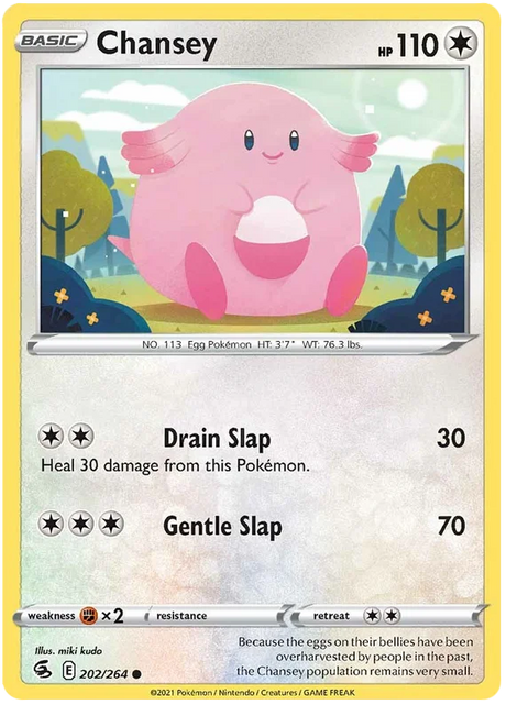 Chansey Fusion Strike Pokemon Card Singles 202/264