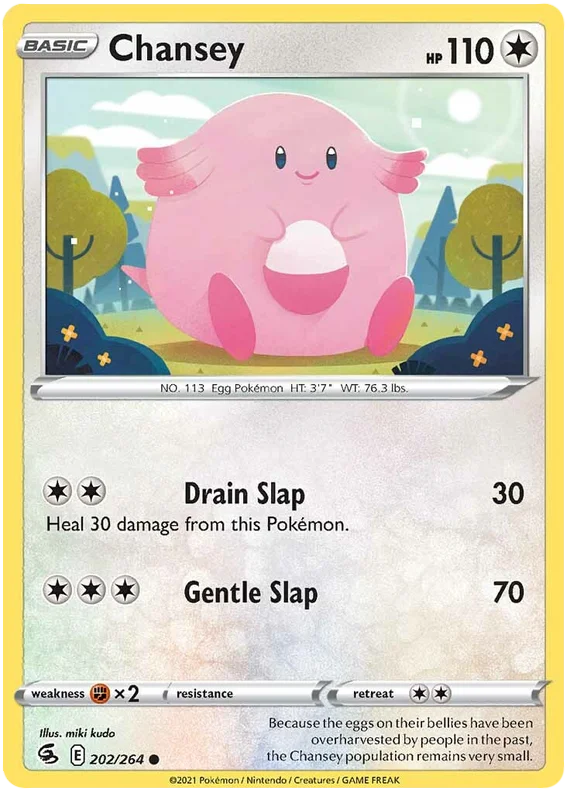 Chansey Fusion Strike Pokemon Card Singles 202/264