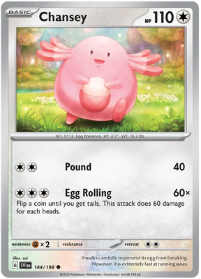 Chansey Scarlet & Violet Base Set Pokemon Card Single