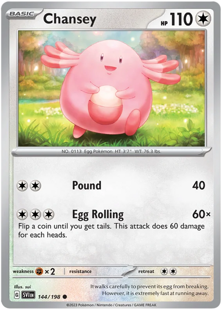Chansey Scarlet & Violet Base Set Pokemon Card Single