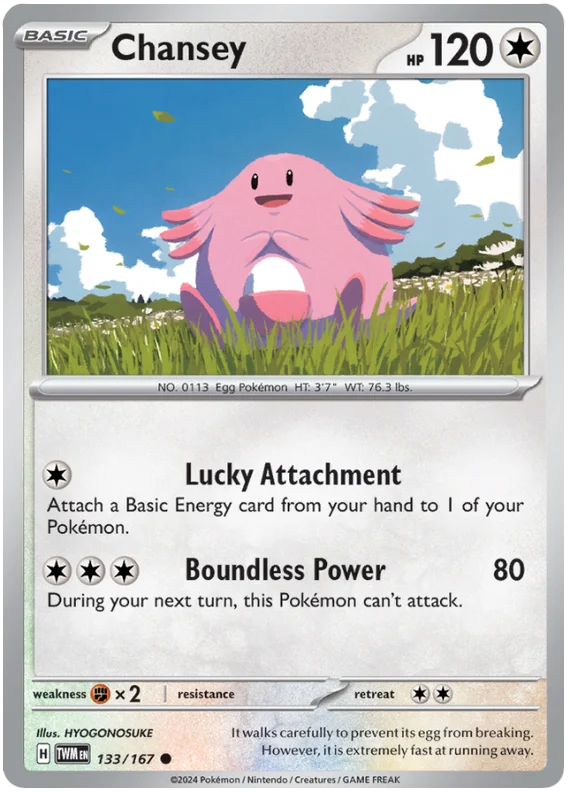 Chansey Twilight Masquerade Pokemon Single 133/167