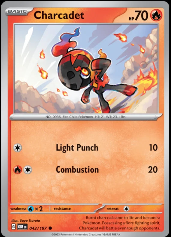 Charcadet Obsidian Flames Single Pokemon Card