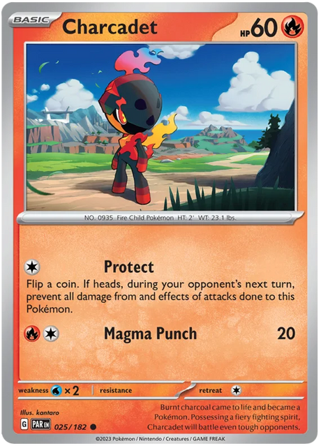 Charcadet 025 Paradox Rift Single Pokemon Card 025/182