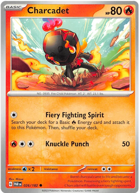 Charcadet 026 Paradox Rift Single Pokemon Card 026/182