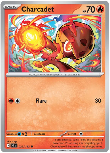 Charcadet Stellar Crown Pokemon Single Card 029/142