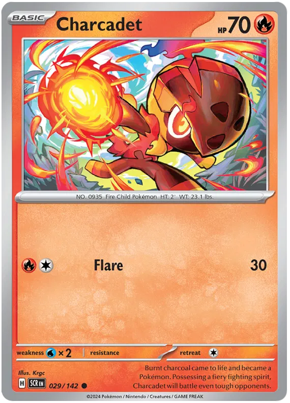 Charcadet Stellar Crown Pokemon Single Card 029/142