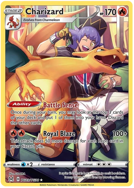 Charizard Lost Origin Trainer Gallery Pokemon Single Card TG03/TG30