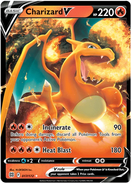 Charizard V Brilliant Stars Pokemon Card Singles 017/172