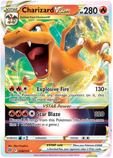 Charizard VSTAR Brilliant Stars Pokemon Card Singles 018/172