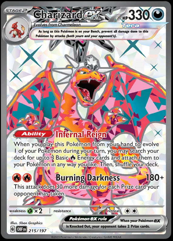 Charizard ex Full Art Obsidian Flames Single Pokemon Card