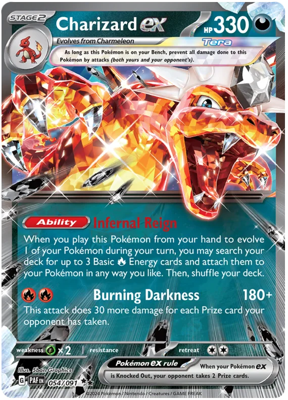 Charizard ex Paldean Fates Pokemon Card Single 054/091