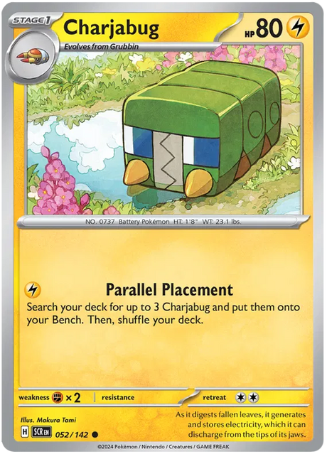 Charjabug Stellar Crown Pokemon Single Card 052/142