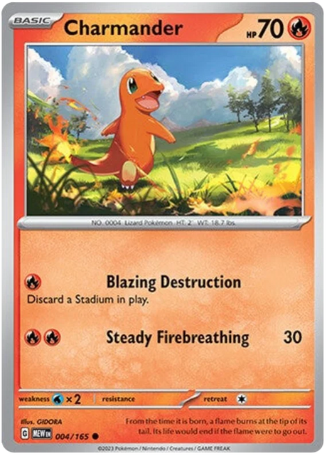Charmander 151 Single Pokemon Card