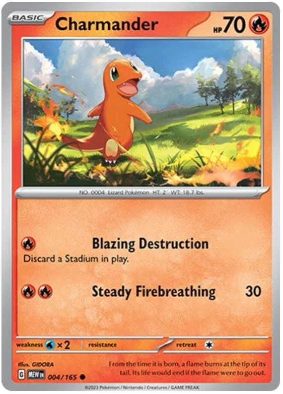 Charmander 151 Single Pokemon Card