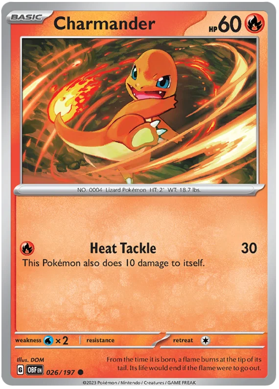 Charmander Obsidian Flames Single Pokemon Card