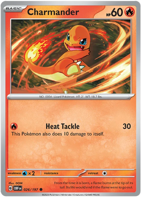 Charmander Obsidian Flames Single Pokemon Card