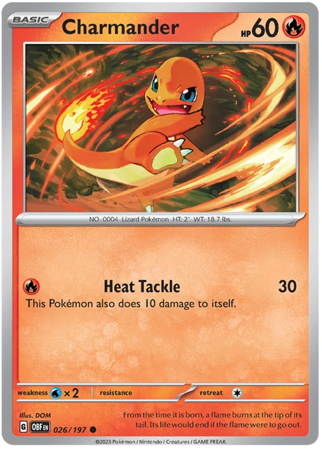 Charmander Obsidian Flames Single Pokemon Card