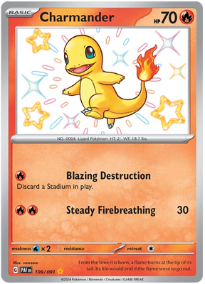 Charmander Paldean Fates Pokemon Card Single 109/091