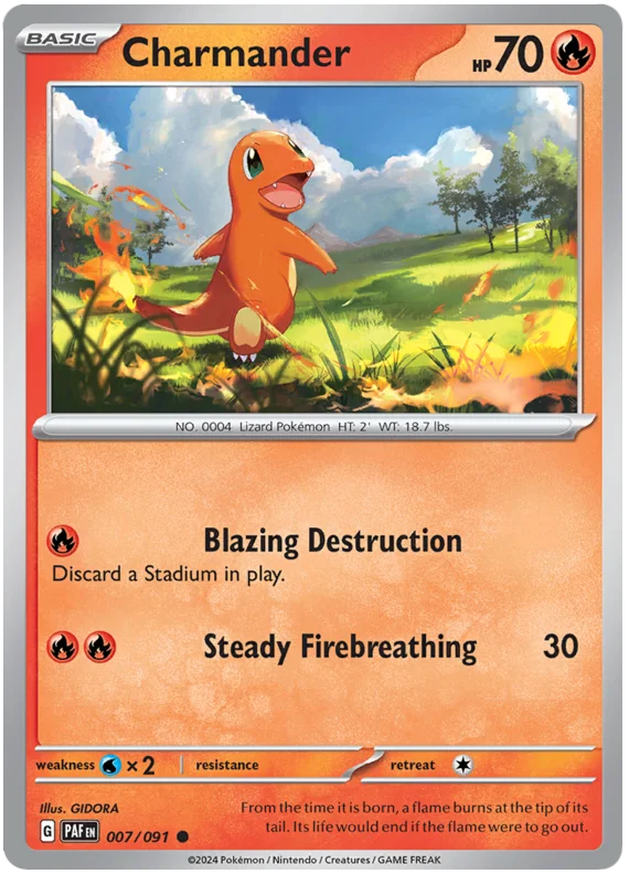 Charmander Paldean Fates Pokemon Card Single 007/091