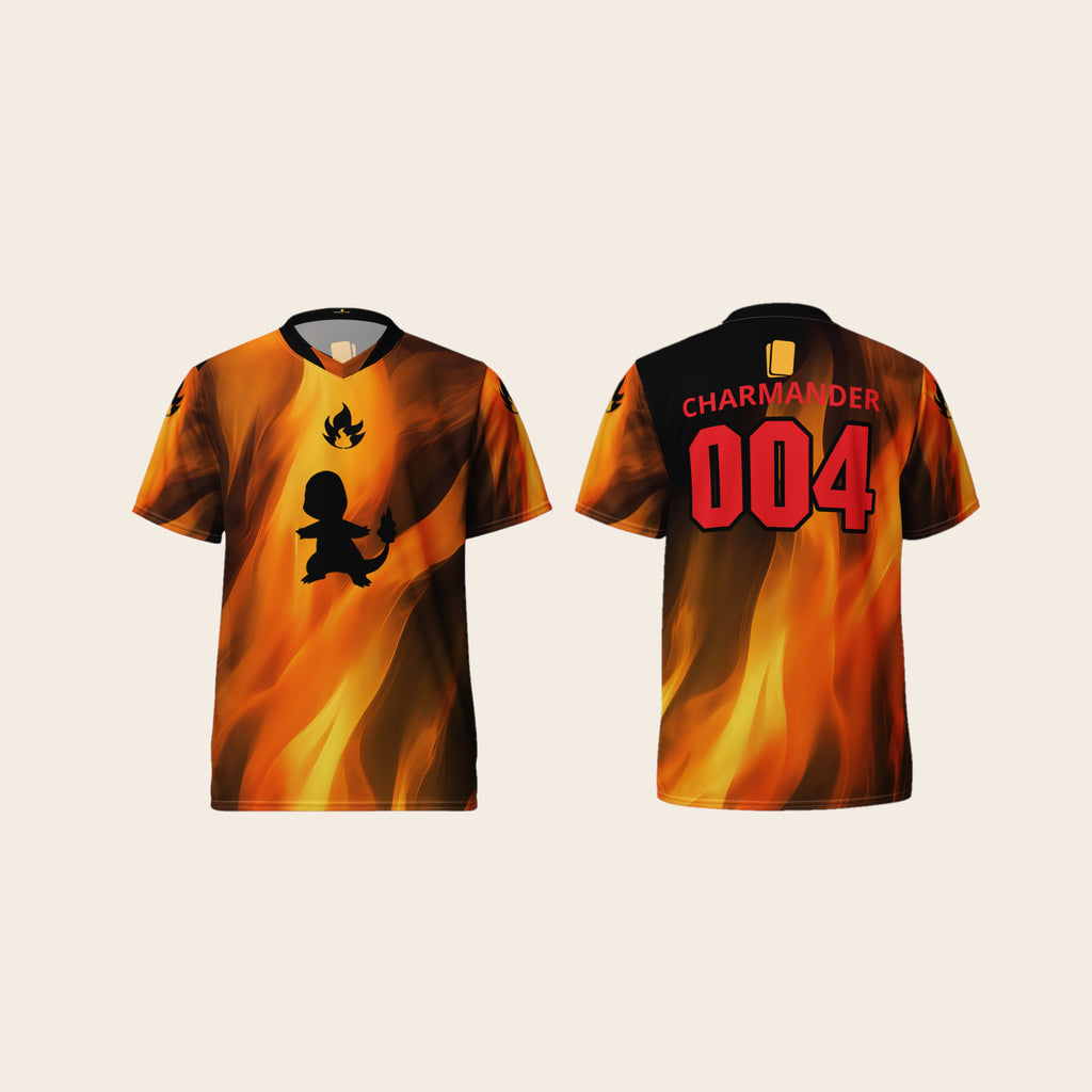 Pokemon Charmander 004 Theme Printed Jersey Front and Back