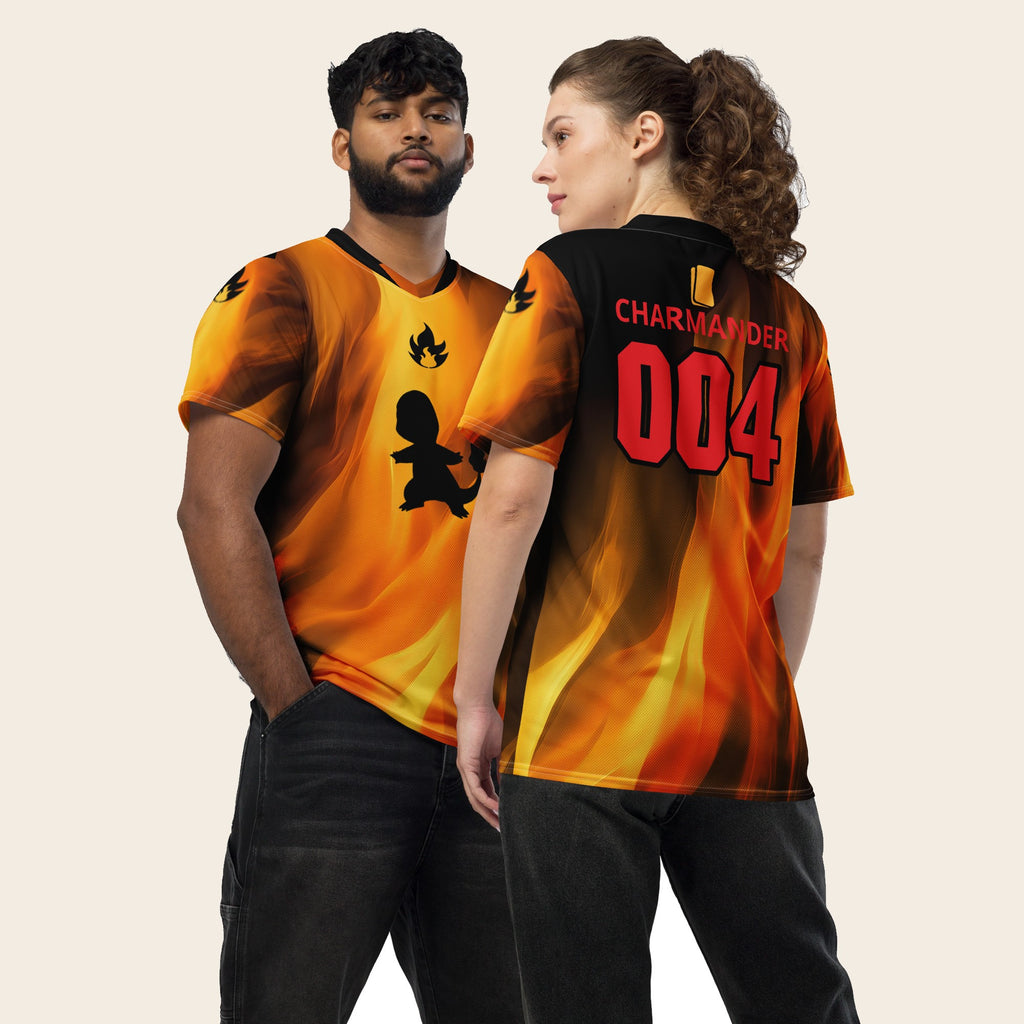 Pokemon Charmander 004 Theme Printed Jersey Modeled