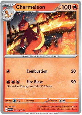 Charmeleon 151 Single Pokemon Card