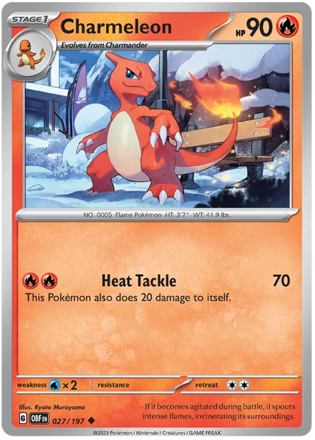 Charmeleon Obsidian Flames Single Pokemon Card