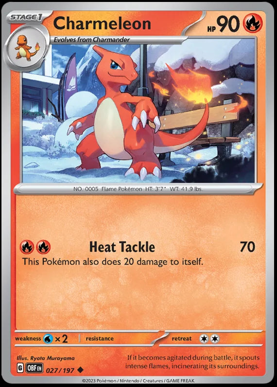 Charmeleon Obsidian Flames Single Pokemon Card