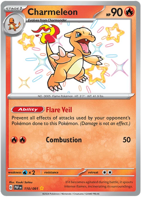 Charmeleon Paldean Fates Pokemon Card Single 110/091