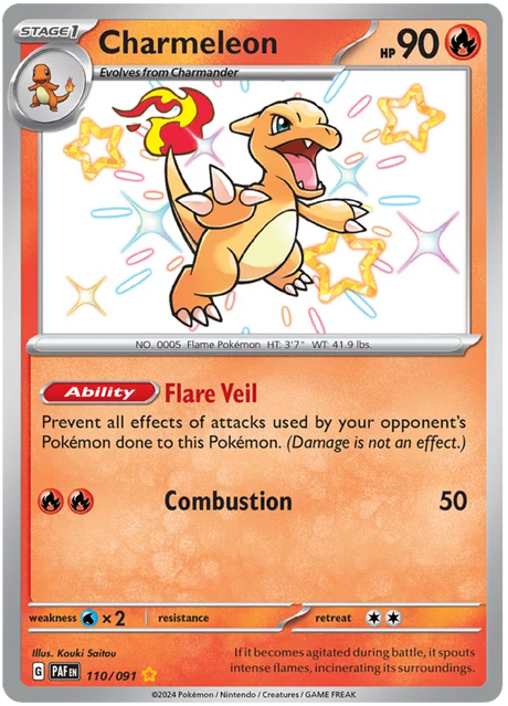 Charmeleon Paldean Fates Pokemon Card Single 110/091