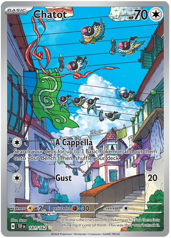 Chatot Temporal Forces Pokemon Single 181/162