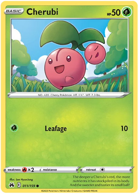 Cherubi Crown Zenith Pokemon Card Single